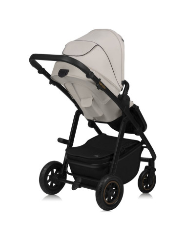 BN-LO-AMBER_PLUS_3IN1_BEIGE_SAND,Carucior 3 in 1, Lionelo, Amber Plus, Cadru aluminiu, Cu landou intarit si salteluta moale, Cu 