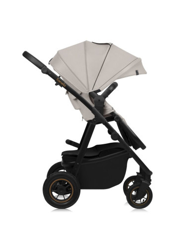 BN-LO-AMBER_PLUS_3IN1_BEIGE_SAND,Carucior 3 in 1, Lionelo, Amber Plus, Cadru aluminiu, Cu landou intarit si salteluta moale, Cu 