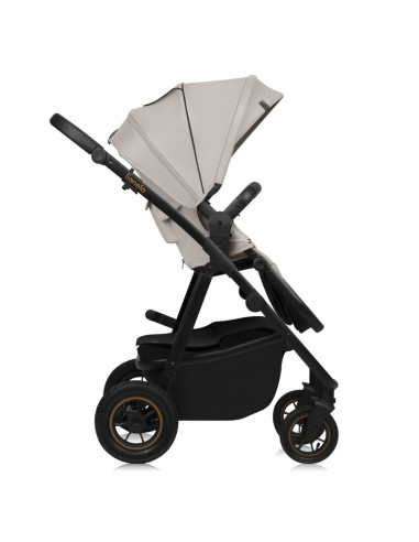 BN-LO-AMBER_PLUS_3IN1_BEIGE_SAND,Carucior 3 in 1, Lionelo, Amber Plus, Cadru aluminiu, Cu landou intarit si salteluta moale, Cu 