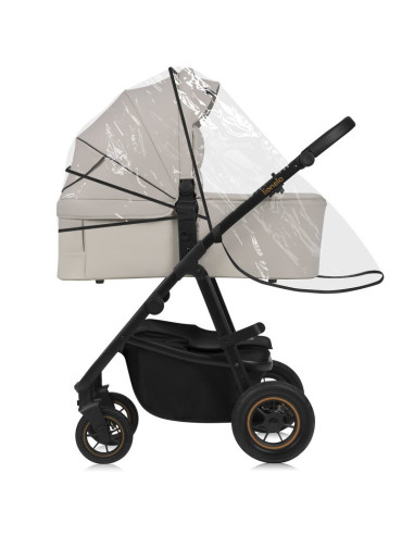 BN-LO-AMBER_PLUS_3IN1_BEIGE_SAND,Carucior 3 in 1, Lionelo, Amber Plus, Cadru aluminiu, Cu landou intarit si salteluta moale, Cu 