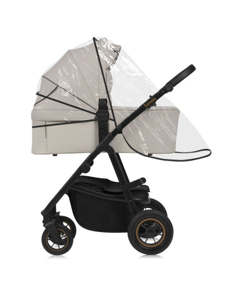 BN-LO-AMBER_PLUS_3IN1_BEIGE_SAND,Carucior 3 in 1, Lionelo, Amber Plus, Cadru aluminiu, Cu landou intarit si salteluta moale, Cu 