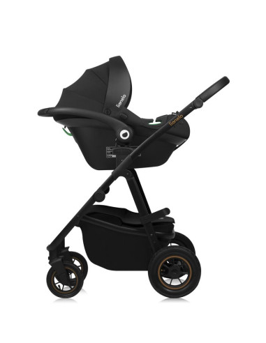 BN-LO-AMBER_PLUS_3IN1_BEIGE_SAND,Carucior 3 in 1, Lionelo, Amber Plus, Cadru aluminiu, Cu landou intarit si salteluta moale, Cu 