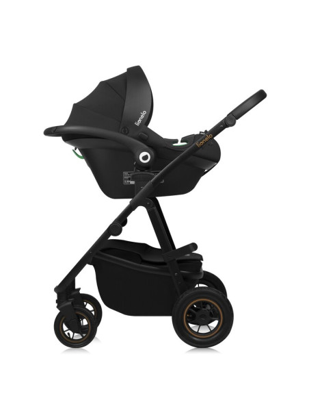 BN-LO-AMBER_PLUS_3IN1_BEIGE_SAND,Carucior 3 in 1, Lionelo, Amber Plus, Cadru aluminiu, Cu landou intarit si salteluta moale, Cu 