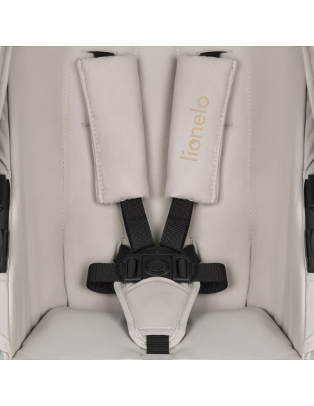 BN-LO-AMBER_PLUS_3IN1_BEIGE_SAND,Carucior 3 in 1, Lionelo, Amber Plus, Cadru aluminiu, Cu landou intarit si salteluta moale, Cu 