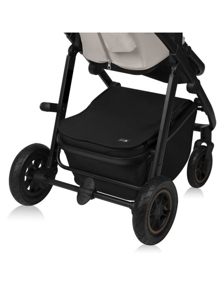 BN-LO-AMBER_PLUS_3IN1_BEIGE_SAND,Carucior 3 in 1, Lionelo, Amber Plus, Cadru aluminiu, Cu landou intarit si salteluta moale, Cu 