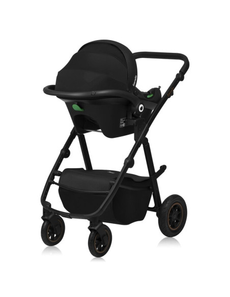 BN-LO-AMBER_PLUS_3IN1_BEIGE_SAND,Carucior 3 in 1, Lionelo, Amber Plus, Cadru aluminiu, Cu landou intarit si salteluta moale, Cu 