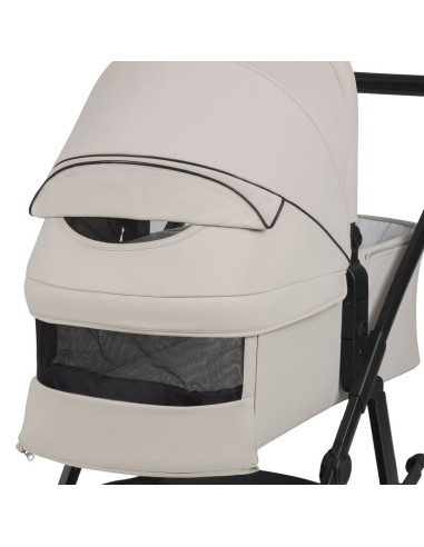 BN-LO-AMBER_PLUS_3IN1_BEIGE_SAND,Carucior 3 in 1, Lionelo, Amber Plus, Cadru aluminiu, Cu landou intarit si salteluta moale, Cu 