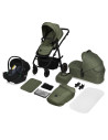 BN-LO-AMBER_PLUS_3IN1_GREEN_FOREST,Carucior 3 in 1, Lionelo, Amber Plus, Cadru aluminiu, Cu landou intarit si salteluta moale, C