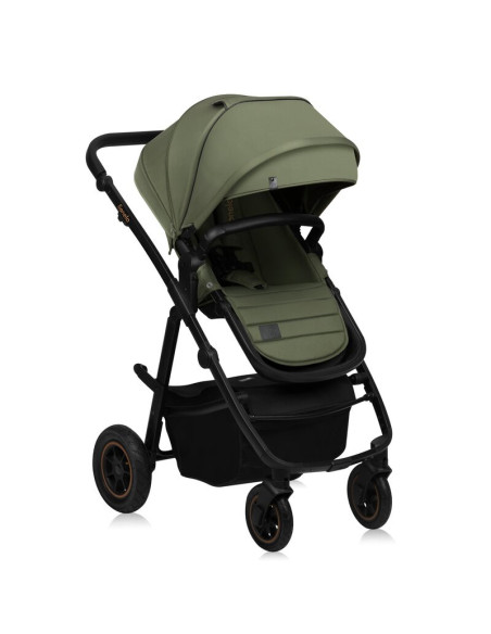 BN-LO-AMBER_PLUS_3IN1_GREEN_FOREST,Carucior 3 in 1, Lionelo, Amber Plus, Cadru aluminiu, Cu landou intarit si salteluta moale, C