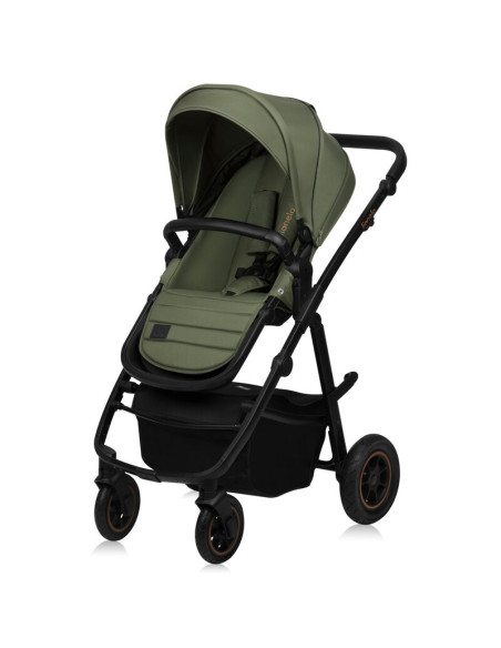 BN-LO-AMBER_PLUS_3IN1_GREEN_FOREST,Carucior 3 in 1, Lionelo, Amber Plus, Cadru aluminiu, Cu landou intarit si salteluta moale, C