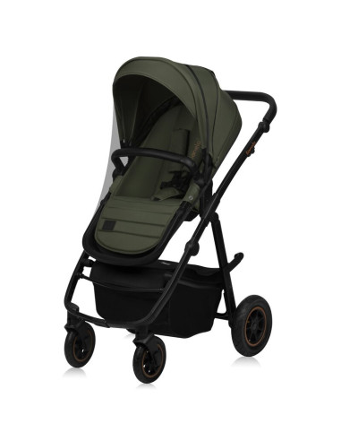 BN-LO-AMBER_PLUS_3IN1_GREEN_FOREST,Carucior 3 in 1, Lionelo, Amber Plus, Cadru aluminiu, Cu landou intarit si salteluta moale, C