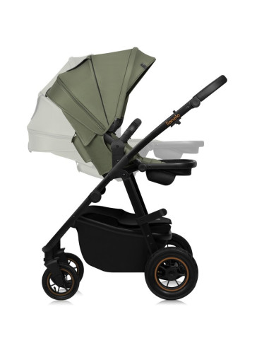 BN-LO-AMBER_PLUS_3IN1_GREEN_FOREST,Carucior 3 in 1, Lionelo, Amber Plus, Cadru aluminiu, Cu landou intarit si salteluta moale, C