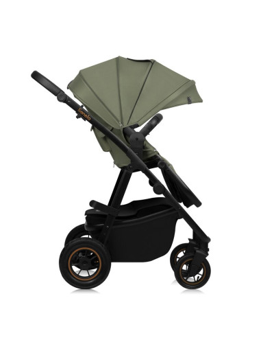 BN-LO-AMBER_PLUS_3IN1_GREEN_FOREST,Carucior 3 in 1, Lionelo, Amber Plus, Cadru aluminiu, Cu landou intarit si salteluta moale, C