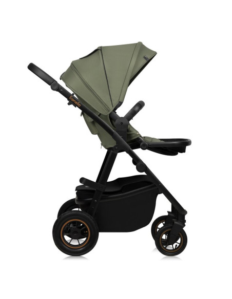 BN-LO-AMBER_PLUS_3IN1_GREEN_FOREST,Carucior 3 in 1, Lionelo, Amber Plus, Cadru aluminiu, Cu landou intarit si salteluta moale, C