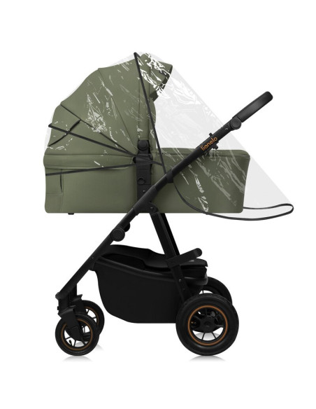 BN-LO-AMBER_PLUS_3IN1_GREEN_FOREST,Carucior 3 in 1, Lionelo, Amber Plus, Cadru aluminiu, Cu landou intarit si salteluta moale, C