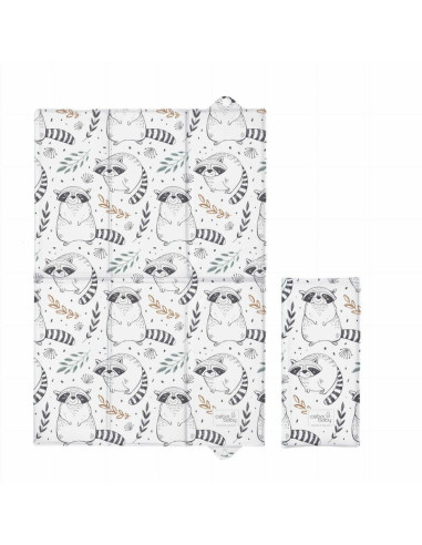 BN-W-305-000-636,Saltea de infasat, Ceba Baby, Pliabila, 60 x 40 cm, Raccoon