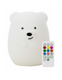 BN-84966,Lampa de veghe, FreeON, Silicon moale, Cu telecomanda si cablu USB, Cu 9 culori diferite si cronometru, Bear