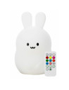 BN-84973,Lampa de veghe, FreeON, Silicon moale, Cu telecomanda si cablu USB, Cu 9 culori diferite si cronometru, Rabbit