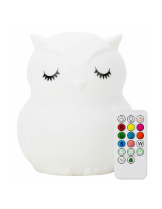 BN-84980,Lampa de veghe, FreeON, Silicon moale, Cu telecomanda si cablu USB, Cu 9 culori diferite si cronometru, Owl