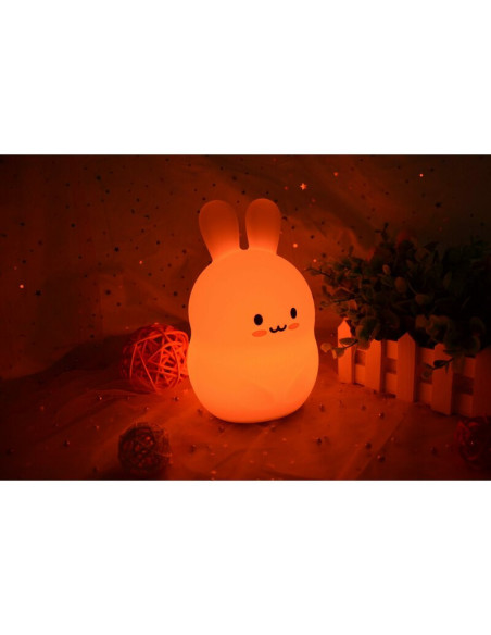 BN-84980,Lampa de veghe, FreeON, Silicon moale, Cu telecomanda si cablu USB, Cu 9 culori diferite si cronometru, Owl