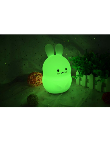 BN-84980,Lampa de veghe, FreeON, Silicon moale, Cu telecomanda si cablu USB, Cu 9 culori diferite si cronometru, Owl