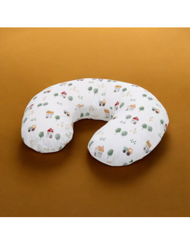 BN-83969,Perna alaptare, Bubaba, Cu husa detasabila, 70x60x18 cm, Farm/White
