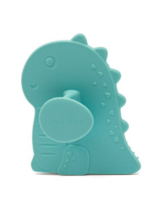 BN-56994,Perie de baie, New Baby, Din silicon, Cu peri moi, Maner ergonomic, Pentru pielea sensibila, 8x11 cm, 0 luni+, Dinosaur