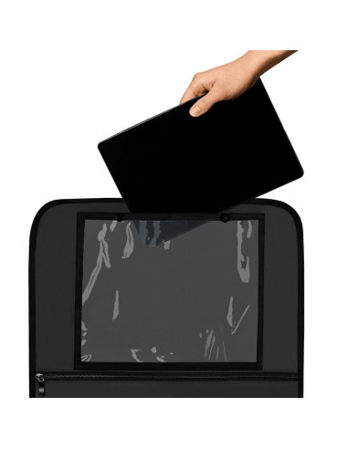 BN-LO-SEATORGANIZER_BLACK,Organizator auto, Lionelo, Cu 5 buzunare de diferite dimensiuni, Cu buzunar pentru tableta, Montare cu