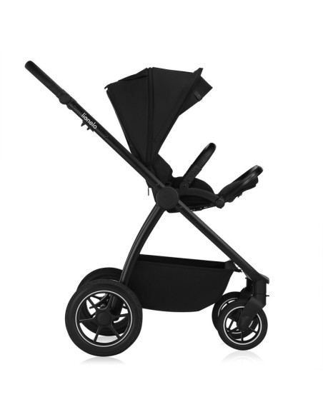 BN-LO-MERIL_2IN1_BLACK_ONYX,Carucior 2 in 1, Lionelo, Meril, Cu landou si scaun cu dimensiune XL, Reversibil, Cu sistem de venti