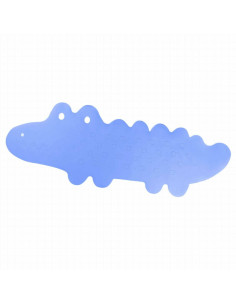 BN-BL148,Covoras de baie, Bocioland, Antiderapant, Cu ventuze, Silicon, 33 x 90 cm, Crocodile Blue 2