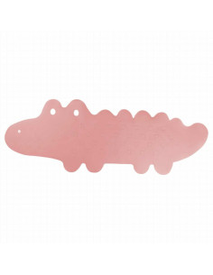 BN-BL149,Covoras de baie, Bocioland, Antiderapant, Cu ventuze, Silicon, 33 x 90 cm, Crocodile Pink 2