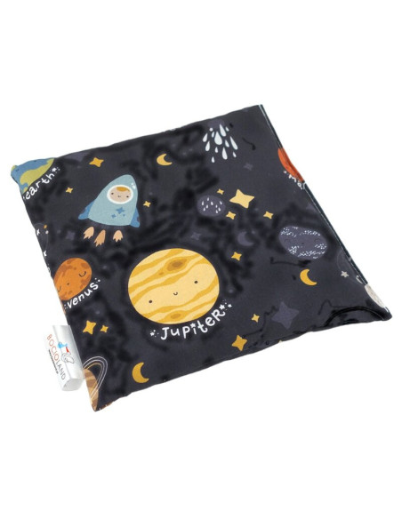 BN-BL065,Pernuta anticolici, Bociolad, Umpluta cu samburi de cirese, Cu husa din bumbac, 20x20 cm, 0 luni+, Milky Way