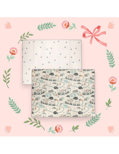 BN-83563,Covoras de joaca, FreeON, Magic Road, Cu doua fete, Pliabil, Protectie impotriva loviturilor, 200 x 150 cm, Cu Imprimeu