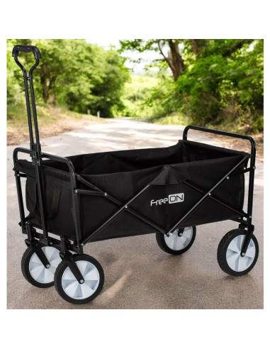BN-81606,Carucior pliabil, FreeON, Pentru transportul diferitelor obiecte atat in casa, cat si in vacanta, Cu 2 buzunare, Maner 