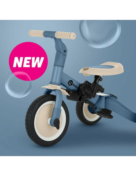 BN-613830,Tricicleta, Petite&Mars, Turbo, 5 in 1, Multifunctionala, Vehicul de impins, Bicicleta cu/fara pedale, Cu maner de ghi