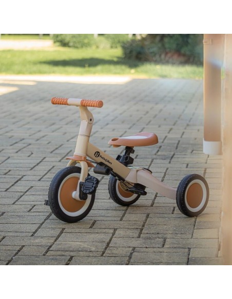 BN-613830,Tricicleta, Petite&Mars, Turbo, 5 in 1, Multifunctionala, Vehicul de impins, Bicicleta cu/fara pedale, Cu maner de ghi