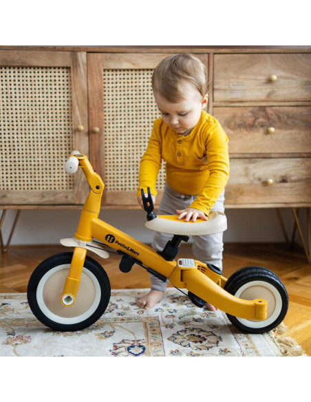 BN-613830,Tricicleta, Petite&Mars, Turbo, 5 in 1, Multifunctionala, Vehicul de impins, Bicicleta cu/fara pedale, Cu maner de ghi
