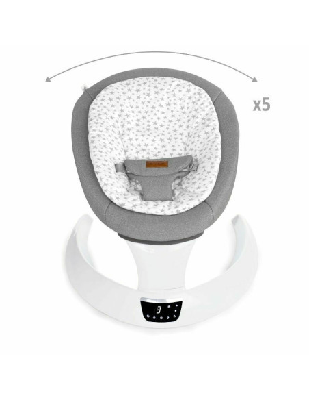BN-8420421090022,Balansoar electric, Jane, Moon, Cu 5 trepte de viteza, Timer, 12 melodii si 5 sunete ale naturii, Conform cu st