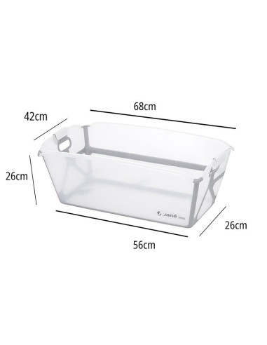 BN-8420421093689,Cadita de baie cu pliere ultra-compacta, Jane, Oasis, Cu doua manere, 68 x 42 x 26 cm, Conform cu standardul eu