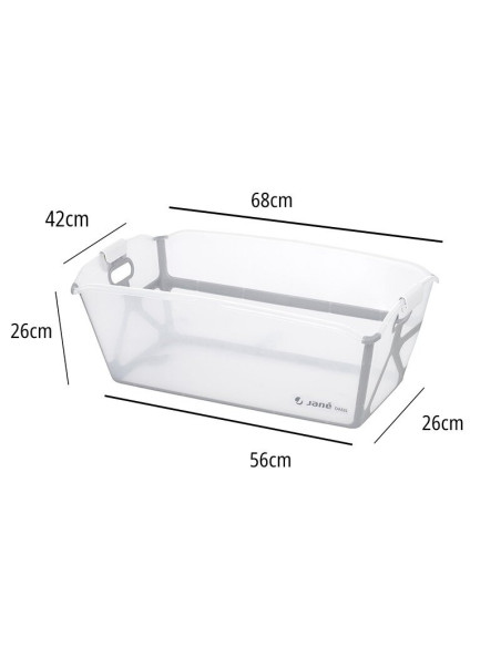 BN-8420421093689,Cadita de baie cu pliere ultra-compacta, Jane, Oasis, Cu doua manere, 68 x 42 x 26 cm, Conform cu standardul eu