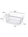 BN-8420421093689,Cadita de baie cu pliere ultra-compacta, Jane, Oasis, Cu doua manere, 68 x 42 x 26 cm, Conform cu standardul eu