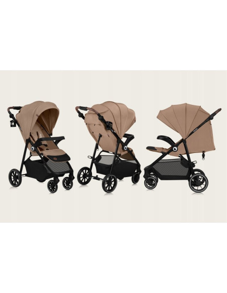 BN-LO-EMMA_ONE_BEIGE_SAND,Carucior sport, Lionelo, Emma One, Cu tavita, Suport pahar, Plasa de tantari, Roti EVA, Maner reglabil