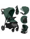 BN-LO-EMMA_ONE_GREEN_FOREST,Carucior sport, Lionelo, Emma One, Cu tavita, Suport pahar, Plasa de tantari, Roti EVA, Maner reglab