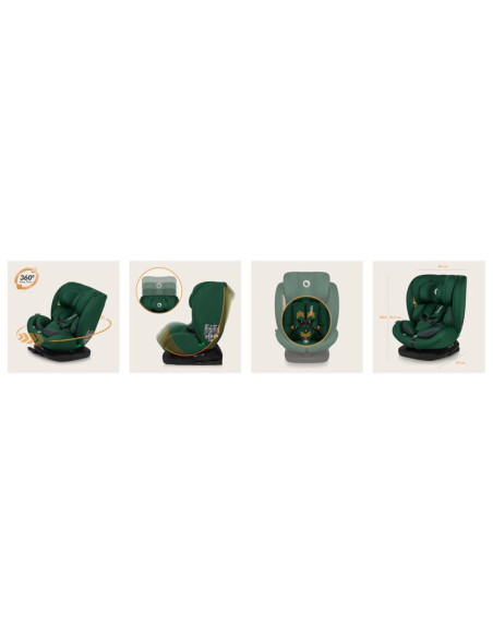 BN-LO-BASTIAAN_I-SIZE_GREEN_FOREST,Scaun auto, Lionelo, Bastiaan i-Size, 4 in 1, Protectie laterala, Cu spatar inclinabil in 4 p
