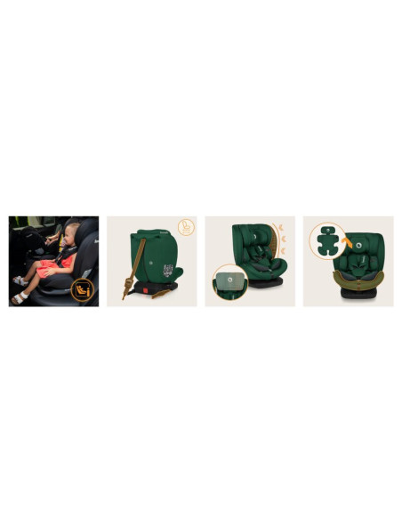BN-LO-BASTIAAN_I-SIZE_GREEN_FOREST,Scaun auto, Lionelo, Bastiaan i-Size, 4 in 1, Protectie laterala, Cu spatar inclinabil in 4 p