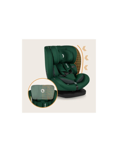BN-LO-BASTIAAN_I-SIZE_GREEN_FOREST,Scaun auto, Lionelo, Bastiaan i-Size, 4 in 1, Protectie laterala, Cu spatar inclinabil in 4 p