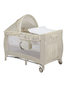 BN-LO-SVEN_PLUS_BEIGE_LATTE,Patut pliant, Lionelo, Sven Plus, 120x60 cm, Cu doua nivele, Cu arcada jucarii, masuta de infasat, v