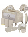BN-LO-SVEN_PLUS_BEIGE_LATTE,Patut pliant, Lionelo, Sven Plus, 120x60 cm, Cu doua nivele, Cu arcada jucarii, masuta de infasat, v