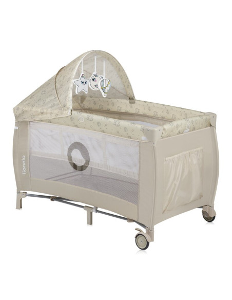 BN-LO-SVEN_PLUS_BEIGE_LATTE,Patut pliant, Lionelo, Sven Plus, 120x60 cm, Cu doua nivele, Cu arcada jucarii, masuta de infasat, v
