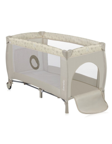 BN-LO-SVEN_PLUS_BEIGE_LATTE,Patut pliant, Lionelo, Sven Plus, 120x60 cm, Cu doua nivele, Cu arcada jucarii, masuta de infasat, v